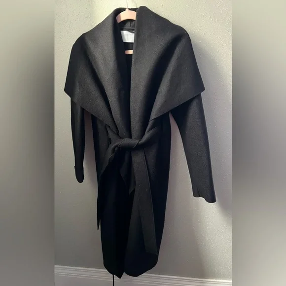 New HARRIS WHARF LONDON Volcano Long Pressed Wool Coat Size 42 IT - Picture 5 of 14